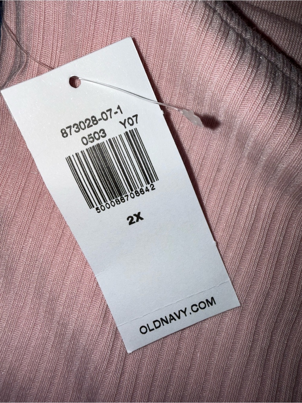Old Navy Pink Fitted Cami Ribbed Knit Bodysuit NWT - Picture 5 of 5